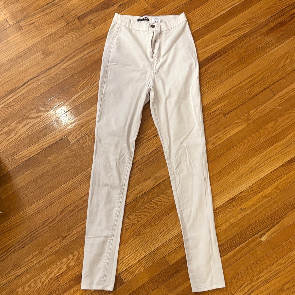 Fashion Nova White Buttoned Pants